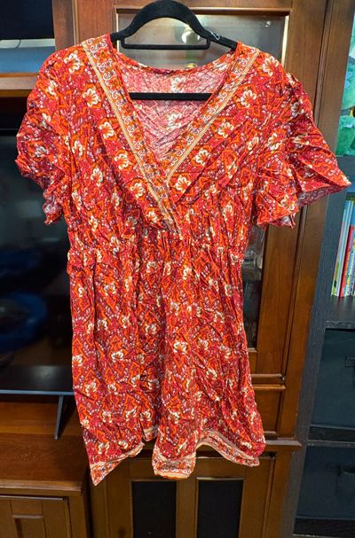 RED BOHO DRESS  Women's - M