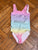 Mermaid squad one piece swimsuit bathing suit  6T/6
