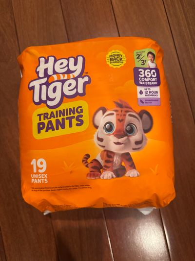 Brand new Hey Tiger disposable diapers Training pants size 2t- 3t. 19 in a pack