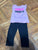 Nike girl top black crop leggings capri sz 6  6T/6