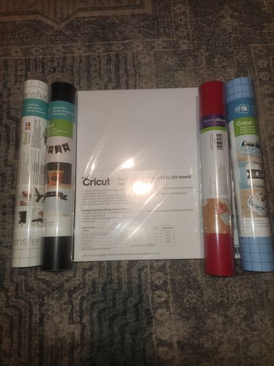 New Cricut transfer tape, stencil vinyl 5 new pieces