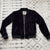 Ci Sono.  Like New! Black Velour Stretch Bomber Jacket. Zip. Pockets.  Long Sleeve Women's - M