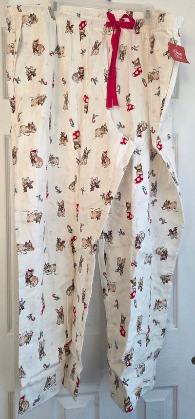 Brand New with Tag Sleep Chic Pj pants French Bulldogs/Christmas retails $30 Women's 3X