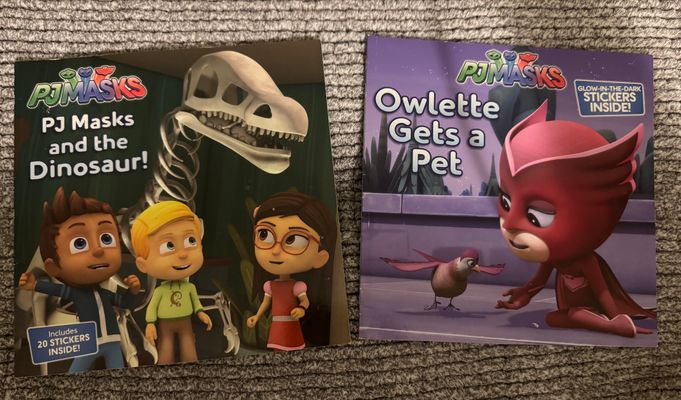 Simon and Schuster PJ Masks Books -2pcs one book has stickers
