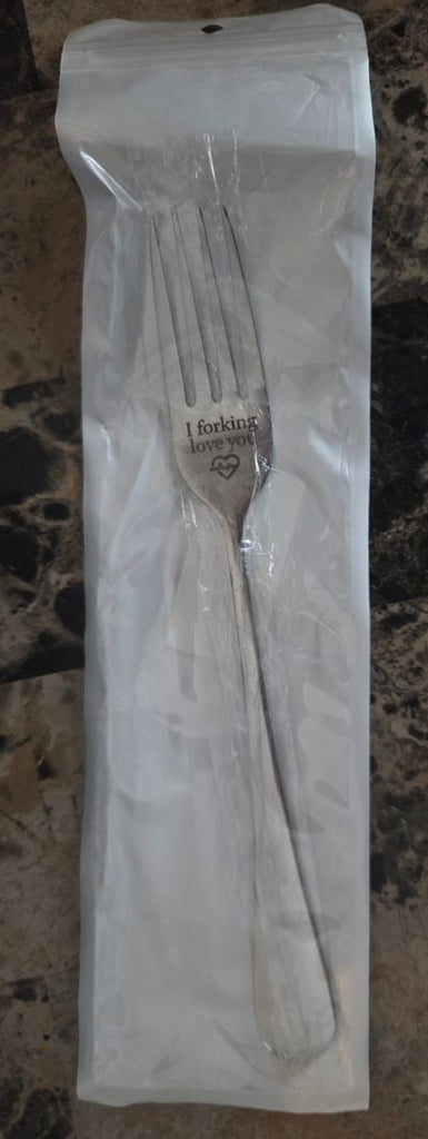 brand New engraved fork i forking love you