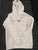 Nike White hoodie with Nike lettering black and red 10-12
