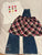 Gymboree 3 piece matching set- jeans, plaid skirt, long sleeve shirt 6T/6