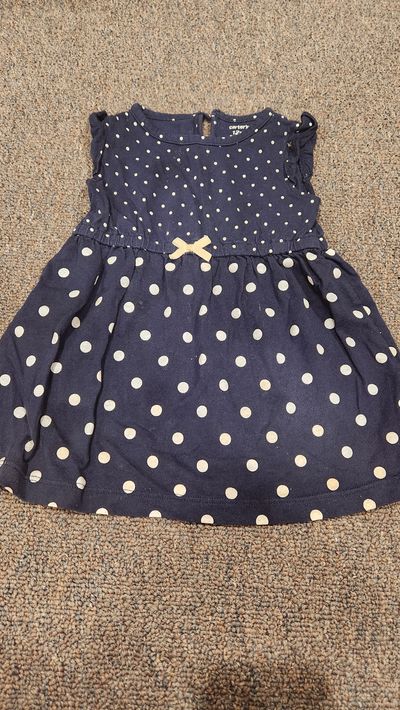Carter's Navy polka dot dress 12 Months
