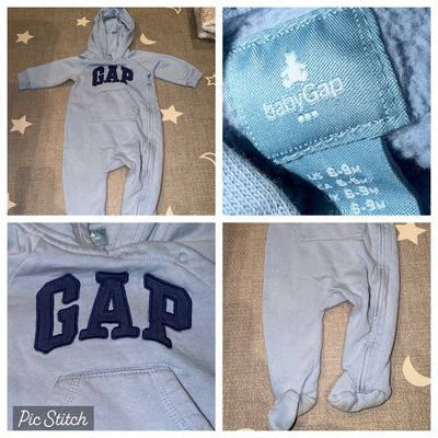 Baby gap Light blue one piece winter onesie 6-9 Months