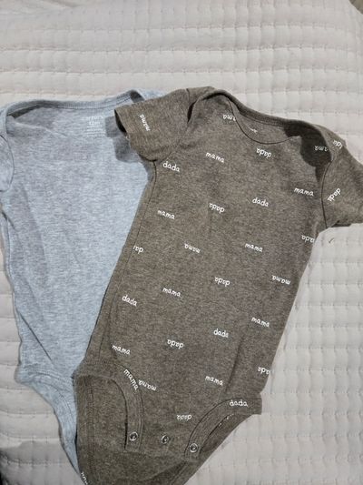 Carters Set of two onsie rompers 12 Months