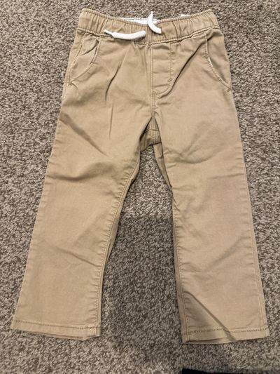 Old Navy, khaki drawstring pants  18-24 Months