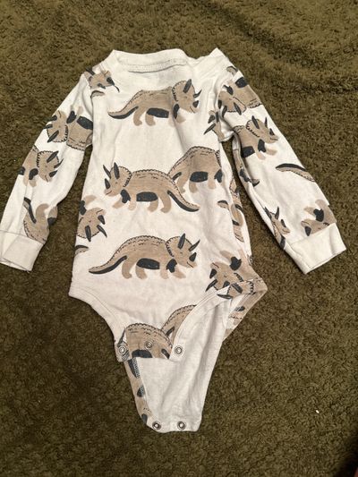 Carters Dino long sleeve onesie 18 Months