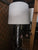 Set of 2 lamps with shades , silver metallic Marshalls