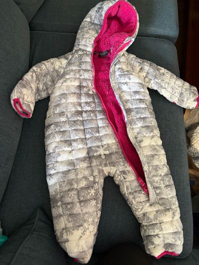 Snow suit with pink fleece inside  18 Months