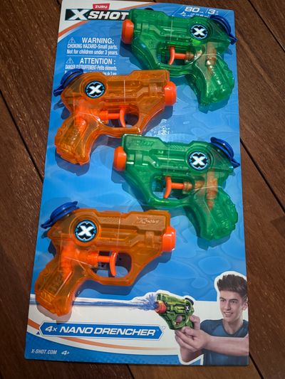 Brand new Zuru X shot 4 nano drenchers