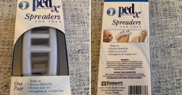 NEW PED-X Toe Spreaders 1 pair Relieves sore feet Restores flexibility Straightens toes