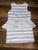 H&M Adorable periwinkle and white striped peplum dress with gold zip 12-24 Months