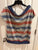 E. Luna Off the shoulder red/white/blue short sleeve top Women's - S