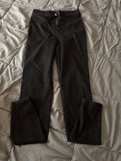 Fashion Nova Black Stretch Skinny Jeans Junior M - 7