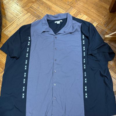 DXL black and gray 4xl button down dress shirt  Men's - 4X