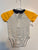 Unknown NWT Yellow/Blue/White Striped Onesie 3 Months
