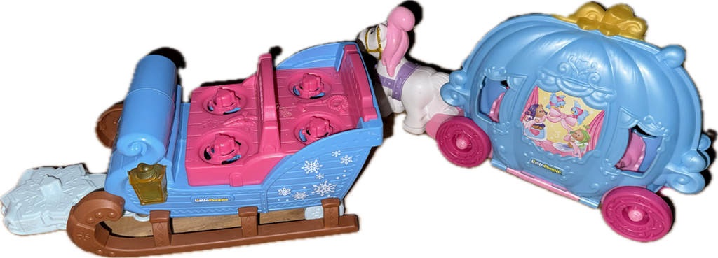 Little People Carriages Frozen and Cinderella Little people not included
