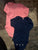 carters pink and navy long sleeve onesie  3 Months