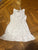 Cherokee white dress silver embroidered sz 7/8  7-8