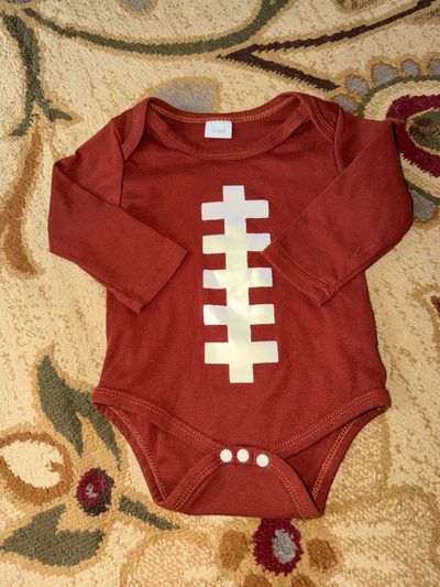 Football Football short sleeve onesie 3-6 Months