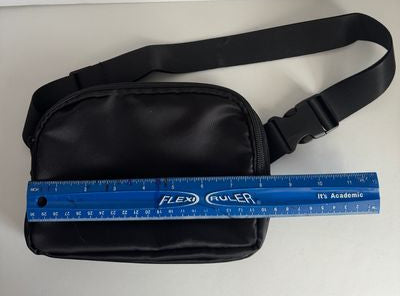 Amazon NEW double zip black Fanny pack