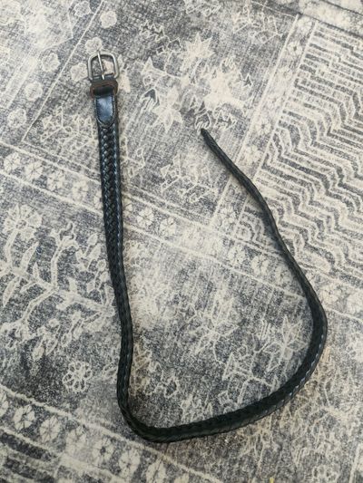 Genuine leather black belt Kids size Medium
