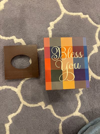 None Square tissue box