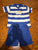 Le Top Short blue set with duck 2T