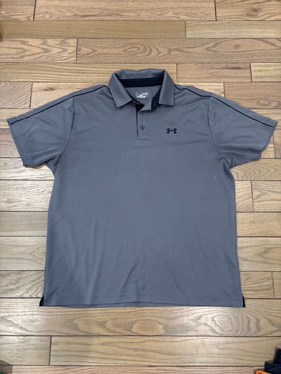 Under armor grey polo Front buttons short sleeves Men's - XL