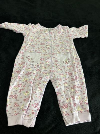 Carters Purple Jumpsuit with flower pattern 9 Months
