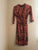Karen Kane Stretch Brown/Black Splatter Dress Women's - S