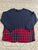 Forever 21 Navy blue sweatshirt top, bottom is flannel EUC Women's - S