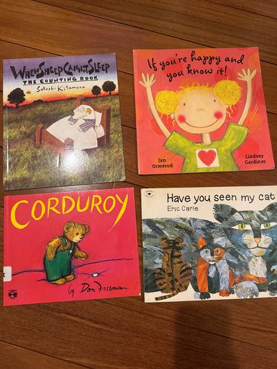 4 assorted school books