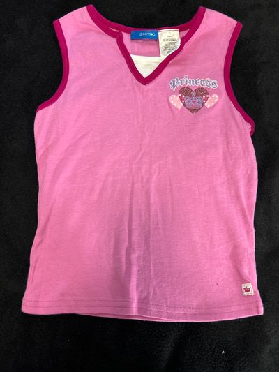 Green dog Pink princess top 10-12