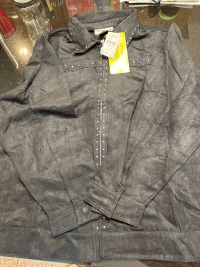 Brand new with tags Cathy Daniels 1X Very nice black suede feel zipper down 1 X Women's 1X