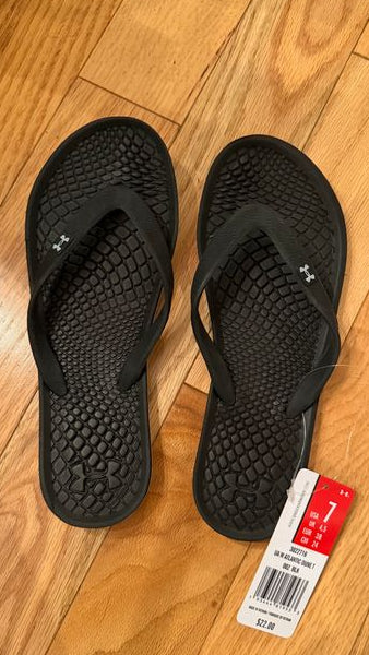 Under Armour New with tags Black flip flops 7 (Adult)