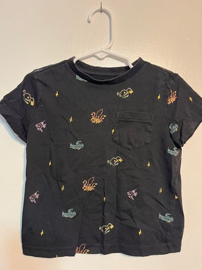 Rumi & Ryder Black Tee Shirt w Sea Creatures 3T