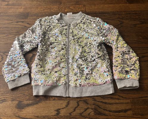 Wonder nation silver sequin jacket  6T/6
