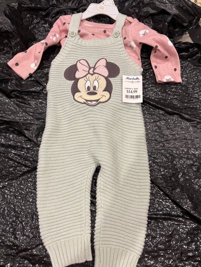 Disney baby Minnie Mouse knit outfit with ls onesie brand new with tags 6-9 Months