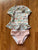 Janie and Jack Stripe/ floral bathing suit 5T/5