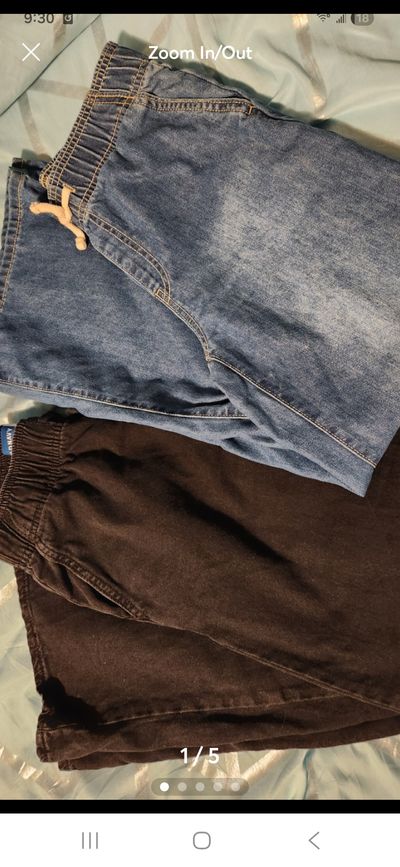 Old Navy , black and med wash Wide leg soft draw string 10-12
