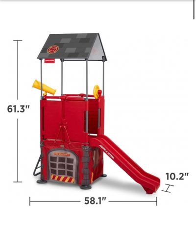 Radio Flyer Radio Flyer play and fold away fire station comes with 2 firehat