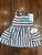 Carters Blue and white stripped dress with white bloomers 3 Months