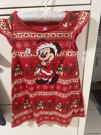 Disney Red Christmas pajama or dress 4T