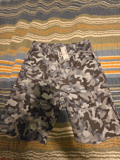 Childrens Place NEW WITH TAGS Black Camo Shorts Size 14 14-16
